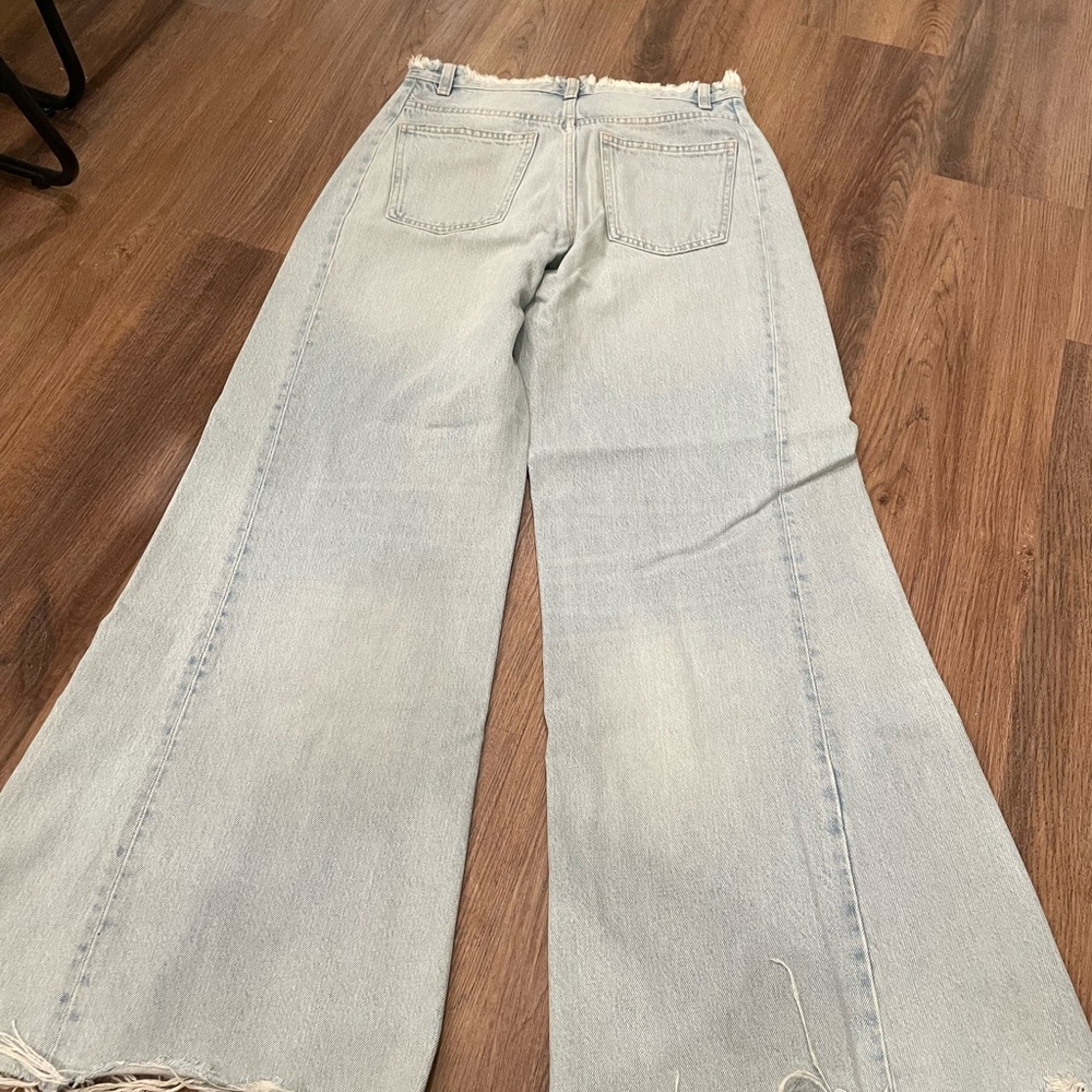 Zara Light Denim loose baggy jeans